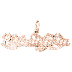 14K or 18K Gold Philadelphia Pendant