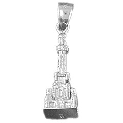 10K, 14K or 18K Gold 3D Buddhist Shrine Pendant