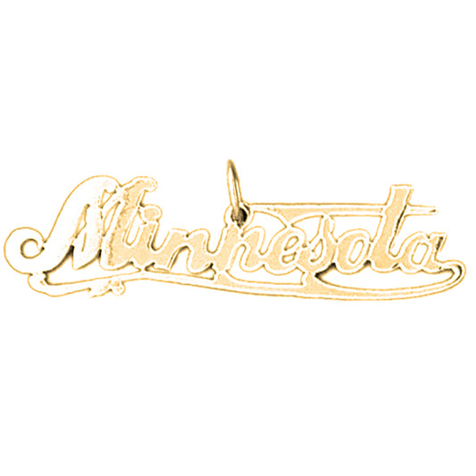 14K or 18K Gold Minnesota Pendant
