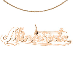 14K or 18K Gold Minnesota Pendant