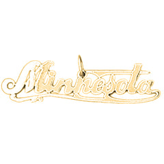 14K or 18K Gold Minnesota Pendant