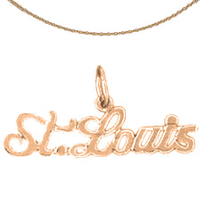 Colgante de San Luis de oro de 14 quilates o 18 quilates