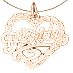 14K oder 18K Gold Florida Anhänger