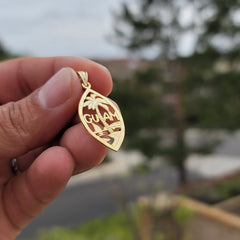 10K, 14K or 18K Gold Guam Pendant