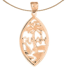 10K, 14K or 18K Gold Guam Pendant