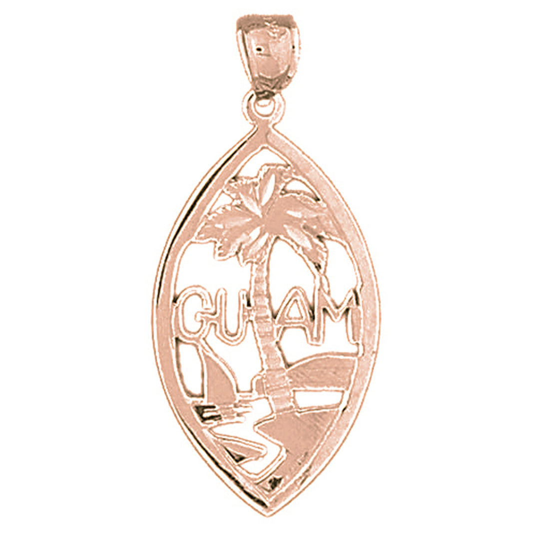 10K, 14K or 18K Gold Guam Pendant