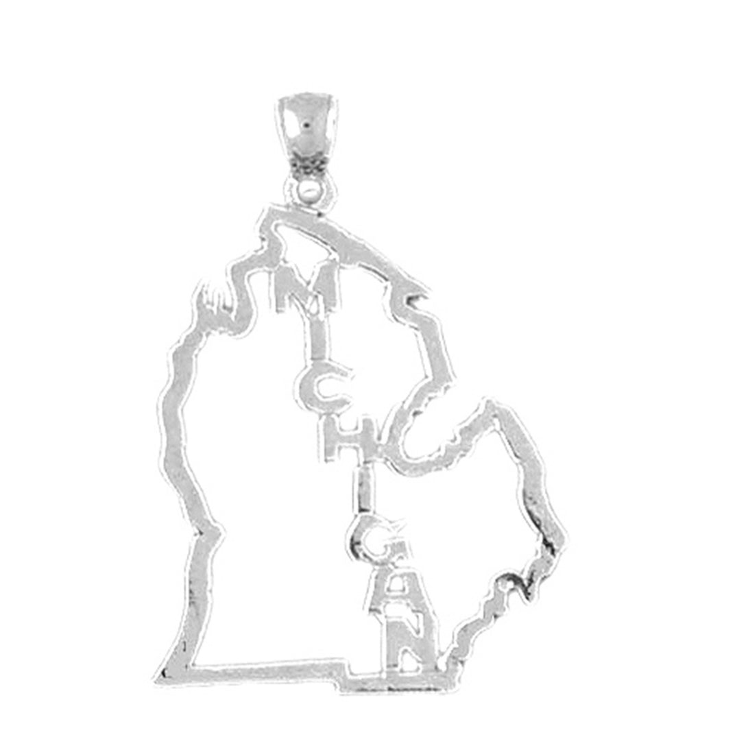 14K or 18K Gold Michigan State Pendant