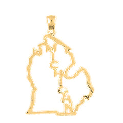 14K or 18K Gold Michigan State Pendant