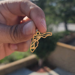 14K oder 18K Goldanhänger mit dem Staat Florida