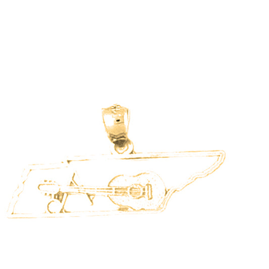 14K or 18K Gold Tennessee State Pendant