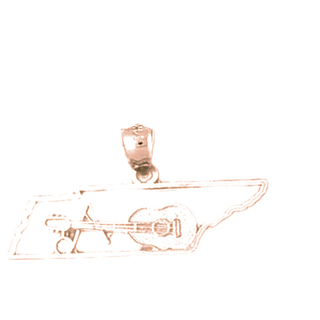 14K or 18K Gold Tennessee State Pendant