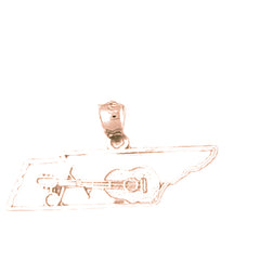 14K or 18K Gold Tennessee State Pendant