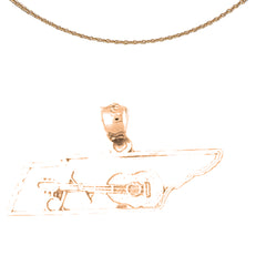 Colgante del estado de Tennessee de oro de 14 quilates o 18 quilates