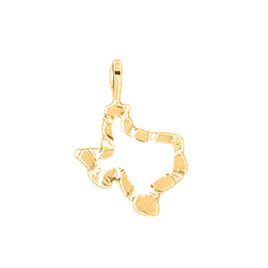 14K or 18K Gold Texas State Pendant
