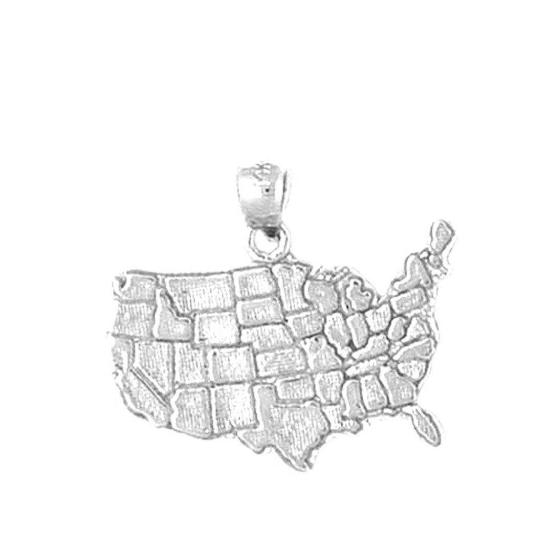 14K or 18K Gold United States of America Pendant