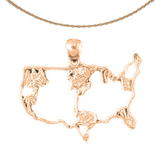 Colgante de oro de 14 quilates o 18 quilates de Estados Unidos de América