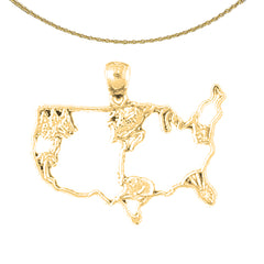 Colgante de oro de 14 quilates o 18 quilates de Estados Unidos de América