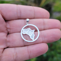 10K, 14K or 18K Gold Africa Pendant