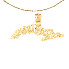 14K or 18K Gold Cuba Pendant