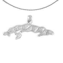 10K, 14K or 18K Gold Cuba Pendant