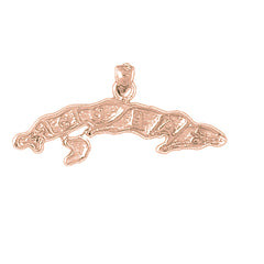 10K, 14K or 18K Gold Cuba Pendant