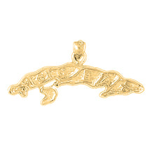 10K, 14K or 18K Gold Cuba Pendant