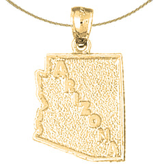 Colgante Arizona de oro de 10K, 14K o 18K