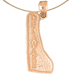 10K, 14K or 18K Gold Delaware Pendant