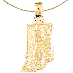 Colgante Indiana de oro de 14 quilates o 18 quilates