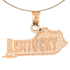 Colgante Kentucky de oro de 10K, 14K o 18K