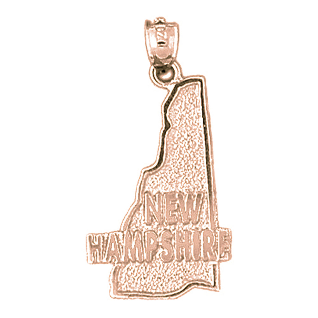 10K, 14K or 18K Gold New Hampshire Pendant