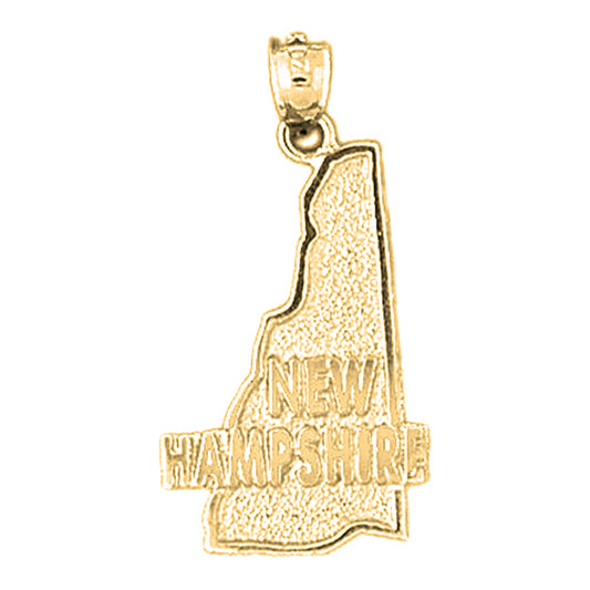10K, 14K or 18K Gold New Hampshire Pendant