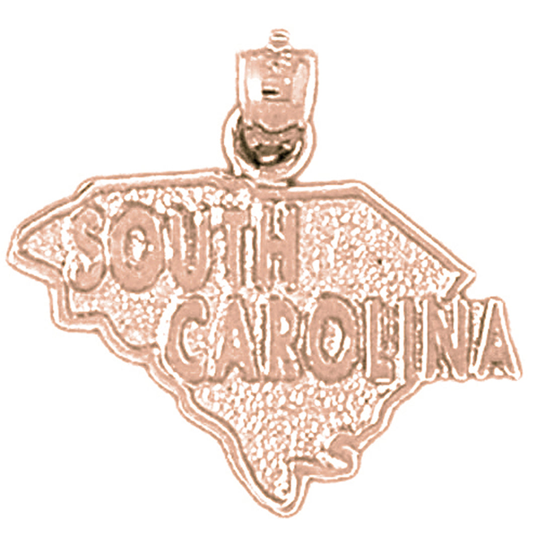 14K or 18K Gold South Carolina Pendant
