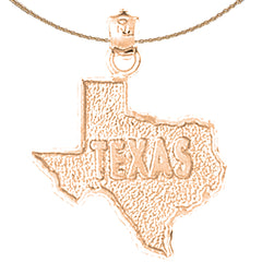 10K, 14K or 18K Gold Texas Pendant