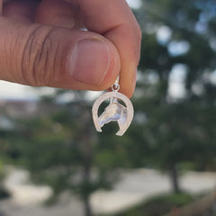 14K or 18K Gold Horseshoe With Horse Pendant