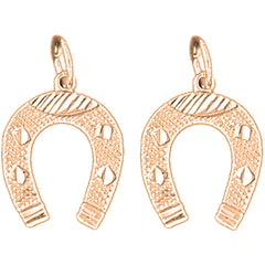 14K or 18K Gold 21mm Horseshoe Earrings
