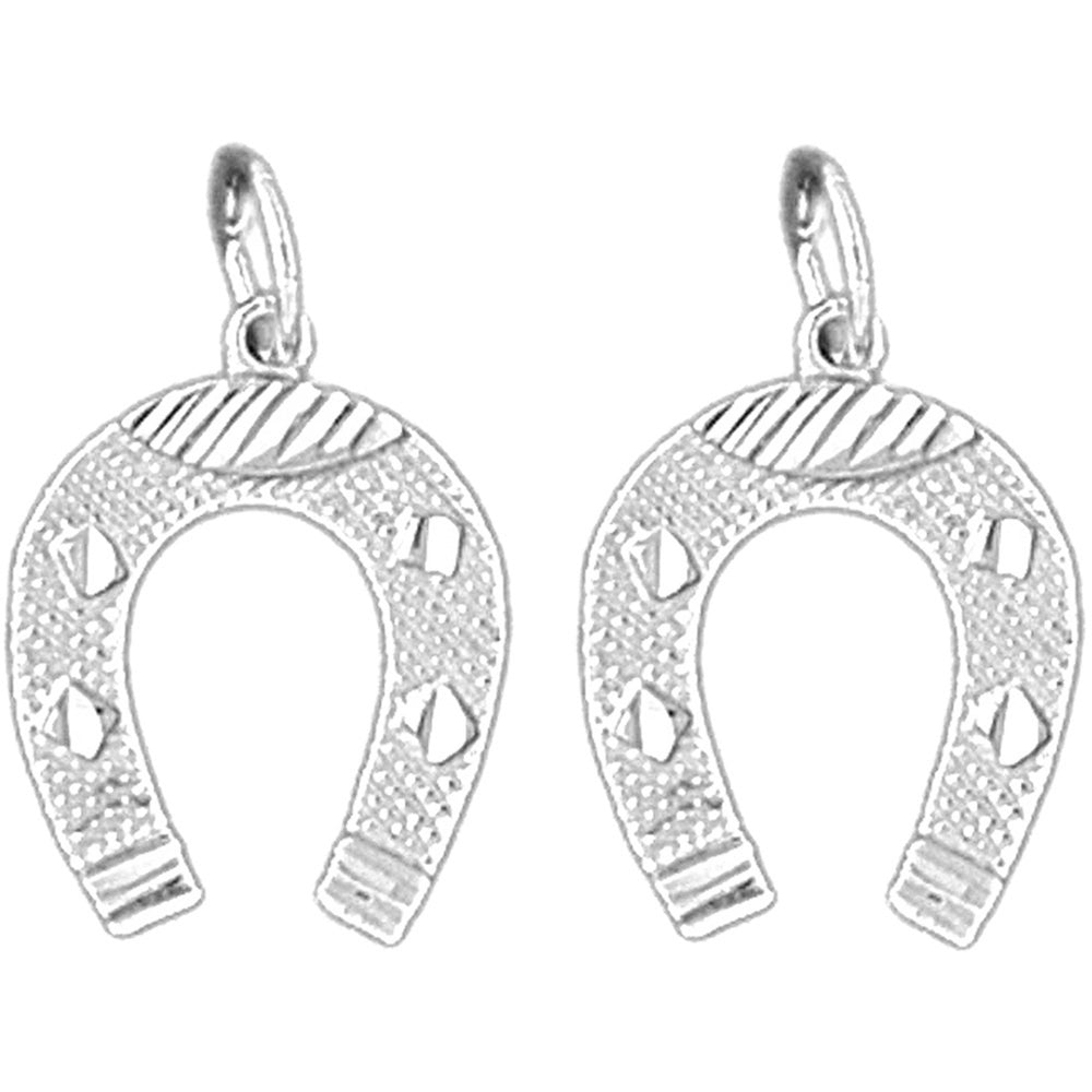 Sterling Silver 21mm Horseshoe Earrings