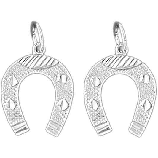 Sterling Silver 21mm Horseshoe Earrings