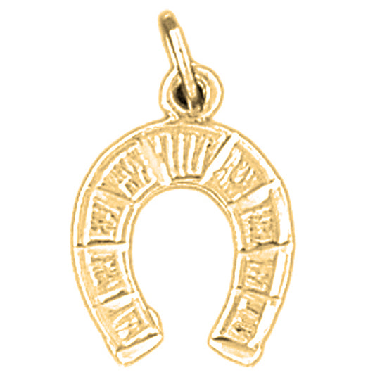 14K or 18K Gold Horseshoe Pendant