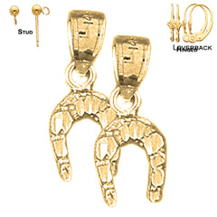 14K or 18K Gold Horseshoe Earrings