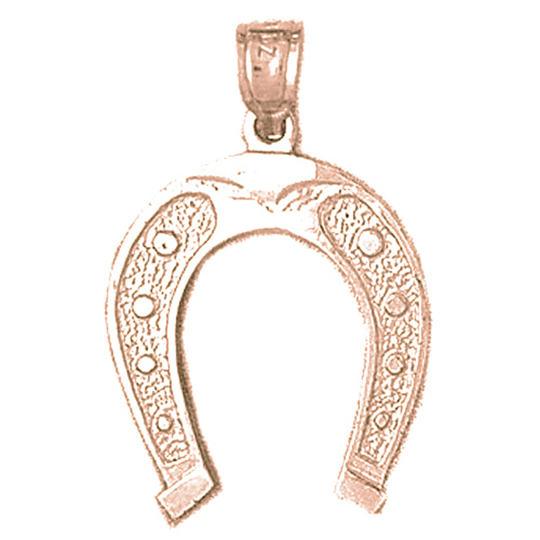 14K or 18K Gold Horseshoe Pendant