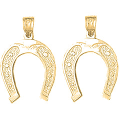 14K or 18K Gold 27mm Horseshoe Earrings