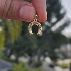10K, 14K or 18K Gold Horseshoe Pendant