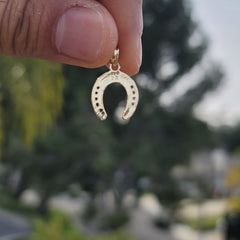 Hufeisenanhänger aus 10 Karat, 14 Karat oder 18 Karat Gold