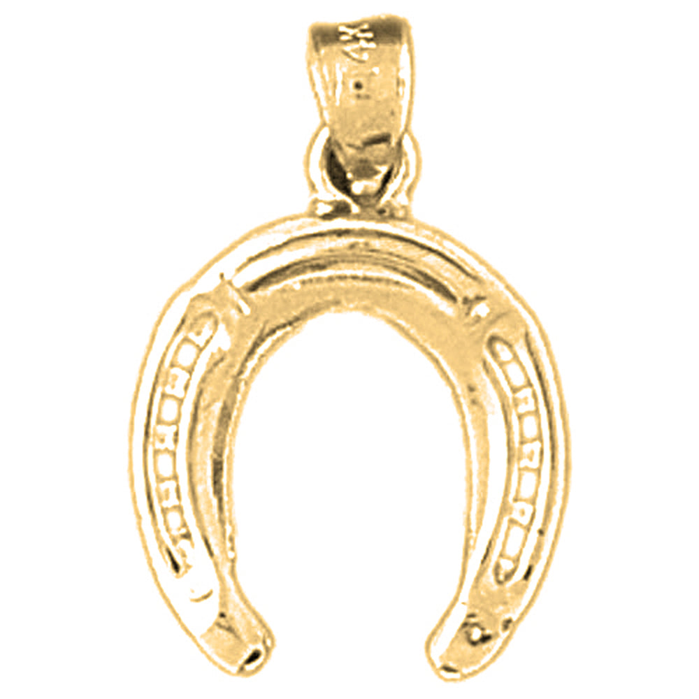 10K, 14K or 18K Gold Horseshoe Pendant