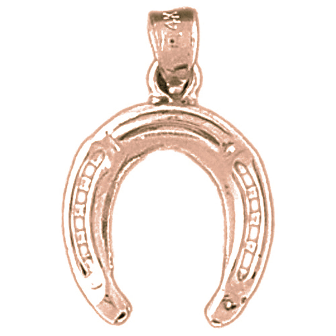 10K, 14K or 18K Gold Horseshoe Pendant