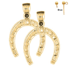 14K or 18K Gold Horseshoe Earrings