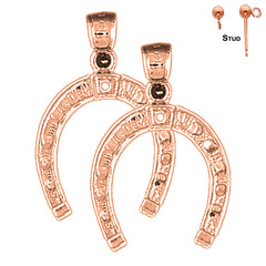 14K or 18K Gold Horseshoe Earrings