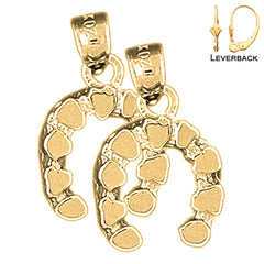 14K or 18K Gold Horseshoe Earrings