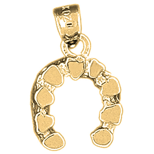 10K, 14K or 18K Gold Horseshoe Pendant